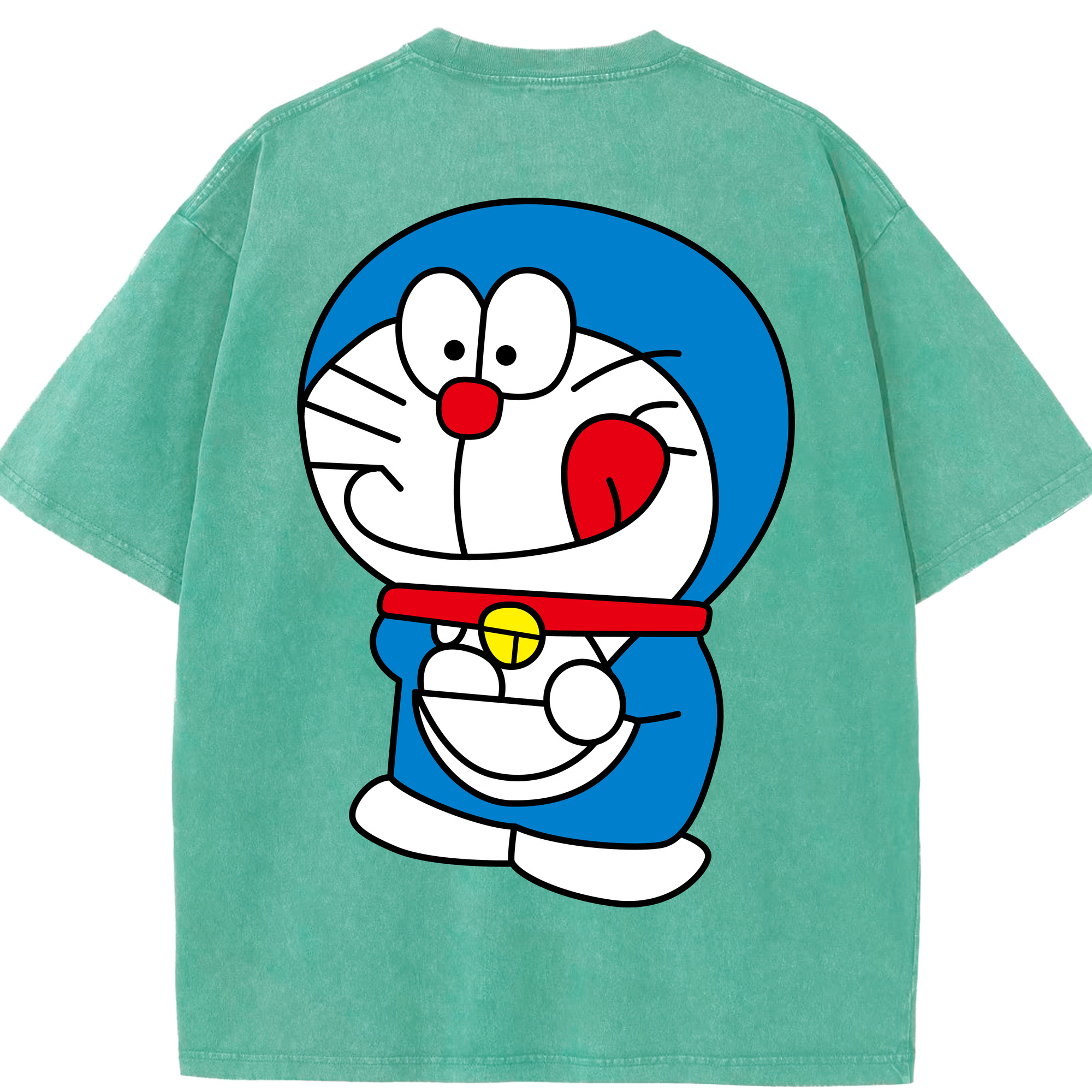 （画像用） ドラえもん Doraemon 綿100% ヴィンテージ風 半袖Tシャツ（背面プリント）